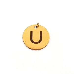 จี้ตัวอักษร26ตัวสร้อยคอพร้อมจี้โลหะสีทอง - Product Image 6