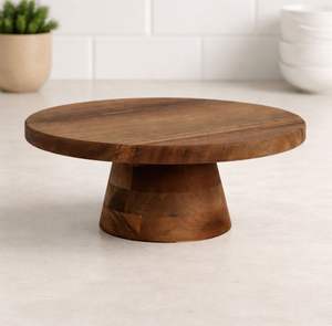 Support à gâteau en bois naturel, plateau de service pour desserts, pour café, boulangerie, mariage et cuisine à domicile - Product Image 2