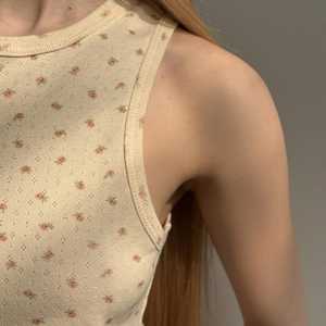 CYBEX INDUSTRY Débardeur court boutonné en toile de coton pour femme, doux, respirant, col en V, pour la maison et les loisirs, soin personnel - Product Image 3