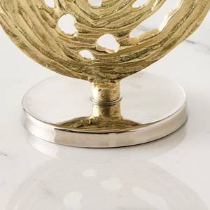 Support à gâteau moderne en métal argenté avec base abstraite en corail doré, plateau de service rond de luxe pour centre de table de mariage - Product Image 6