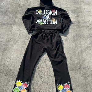 Ensemble survêtement unisexe en molleton de coton, sweat à capuche oversize imprimé sur mesure, style streetwear, décontracté pour l'hiver, avec logo OEM - Product Image 4