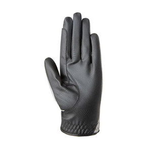 Gants de golf de haute qualité en cuir véritable, paume antidérapante, gants de sport unisexes, fermeture à enfiler, gris et blanc - Product Image 5
