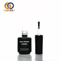Vernis à ongles au design tendance, flacon à la mode, finition mate avec couvercle doré, impression personnalisée, différents pinceaux