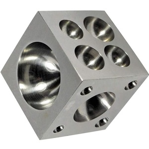 JIPSY Jewelry Stainless Steel Dapping Block 1"X 1" X 1 Square Forming <b>Tool</b> Half Sphere Dome Shaping Block 12 Sizes Cavities - Product Image 6
