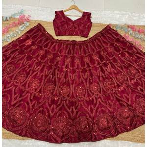 Latest Designer Lehenga Choli Beautiful <b>Glitter</b> Dori Work for <b>Prom</b> <b>Dresses</b> - Product Image 4