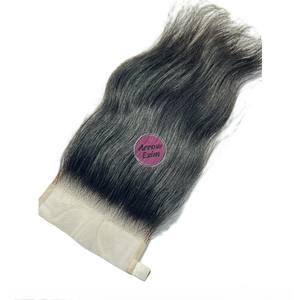 Extensiones de Cabello Virgen Indio Liso de Alta Calidad Arrow Exim Remy, Base de Encaje, Color Natural 1B, Premium, 150% de Densidad - Product Image 6