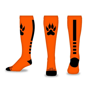 Calcetines de Béisbol Hasta la Rodilla Color Marrón con Logotipo de Calavera, Diseño Deportivo con Impresión Digital para Adultos, Calcetines Deportivos Personalizados para Hombre - Product Image 4