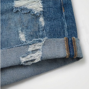 Shorts en jean droits pour femmes, coupe régulière, style décontracté sexy, taille mi-haute, design vintage, couleur personnalisable - Product Image 6