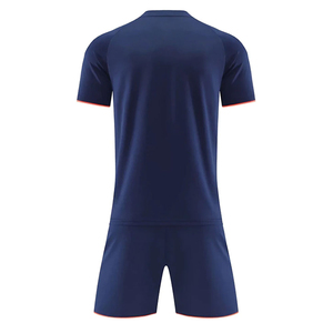Uniforme d'équipe de football personnalisé professionnel, 100% polyester, imprimé par transfert thermique, couleur unie, coupe ajustée, séchage rapide - Product Image 2