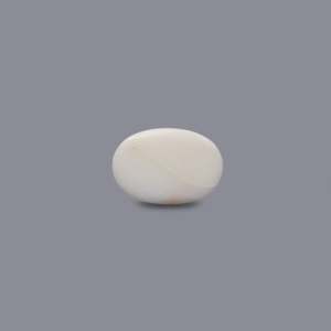 Natural White Coral Oval Cabochon 9.55 Carat Loose Gemstone Certified Wholesale - Product Image 2