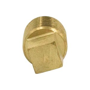 Conexión de latón para tubería, tapón cuadrado sólido, macho NPT de 1/4" (AOL-02) - Product Image 5