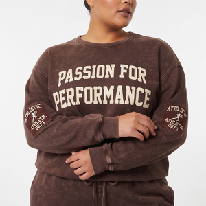 Ensemble de survêtement épais personnalisé avec impression en relief, sweats et pantalons de jogging délavés de qualité supérieure, style vintage pour l'hiver - Product Image 4