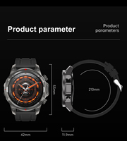 Montre connectée DK68 tendance 2026 avec batterie longue durée 410 mAh, GPS, moniteur de fréquence cardiaque, étanche IP67 et lampe de poche pour les aventures et voyages en plein air