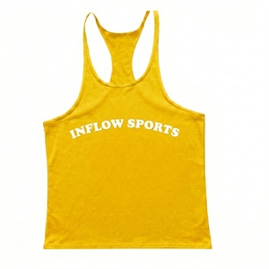 Unisex Basic Cotton Tank top Custom Logo 100% Wholesale Custom Logo High Quality Fashion Men <b>Running</b> Workout <b>Singlet</b> - Product Image 2