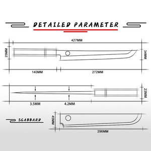 Cuchillo Yanagiba Profesional Japonés LEGACY BLADES para Sashimi, Hecho a Mano, Acero con Alto Contenido de Carbono, para Cortar Pescado y Sushi, Ambidiestro - Product Image 5
