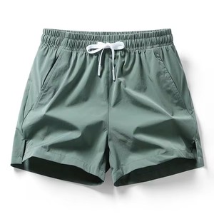 Nouvelles shortes de plage décontractées pour hommes, taille haute, respirantes, en satin, avec cordon de serrage, idéales pour les vacances à la mer et la natation - Product Image 5