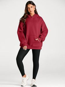 Sudaderas de cuello redondo de alta resistencia de 400 GSM para mujer, sudaderas con capucha de forro polar estampadas, ropa deportiva lisa teñida para invierno, diseñadas para - Product Image 2