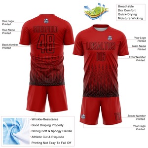 Conjuntos de Camisetas de Fútbol de Poliéster con Logotipo Personalizado al por Mayor, Uniformes Deportivos para Equipos Masculinos de Tallas Grandes - Product Image 3