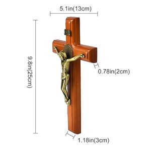 Croix en bois faite à la main, prix abordable, décoration murale chrétienne, croix pour la maison, l'église, la salle de prière et cadeau religieux - Product Image 4