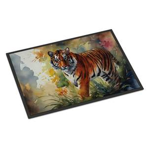 Bengal Tiger <b>Doormat</b> Non-Slip <b>Washable</b> Low Pile Indoor/Outdoor Entryway Rug 24H X 36W Front Door Mat - Product Image 1