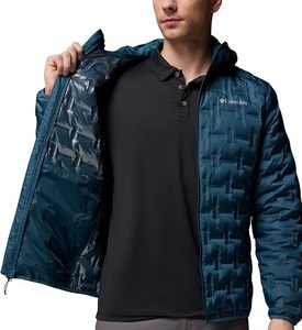 Men's Casual Lightweight Zipper Waterproof Windproof <b>Packable</b> Quilted Puffer <b>Jacket</b> with Hood and Storage Pouch - Product Image 2