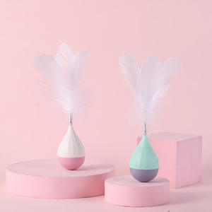 Toys <b>for</b> Pet Hot Selling Cat <b>Cup</b> Feather Durable Tumbler Cat Stick with Bell Long Stick Bite Resistant Cat Teaser Pet Product - Product Image 1