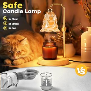 โคมไฟอุ่นเทียนไฟฟ้าพร้อมตัวตั้งเวลา ปรับความสว่างได้ 5 ระดับ และคุณสมบัติป้องกันแสงสะท้อนสำหรับเทียนหอม - Product Image 2
