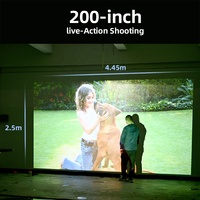 Projecteur AUN U001 2050 ANSI Google GTV Widevine L1, le plus récent, pour jeux, 4K, cinéma, éducation, salle de classe, chambre, contes, versets bibliques