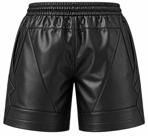 High Quality New Arrival Custom Fashion Wear OEM/ODM Service Premium PU Leather Mid Waist Solid Woven Quick Dry <b>Shorts</b> <b>Men</b> - Product Image 4