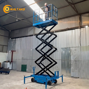 Q345 Steel 300kg 3M Scissor Platform Lift 220V Electric <b>Towable</b> Scissor Lift for Warehouse Inventory Check - Product Image 2