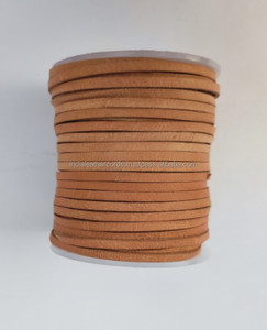 Cordones de cuero planos azules personalizables directos de fábrica, accesorios y componentes de joyería DIY, dijes para bolsos y joyería de cuerda, venta al por mayor DIY - Product Image 3