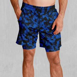 Shorts décontractés pour hommes 100 % polyester en maille respirante à séchage rapide avec cordon de serrage, impression par sublimation graphique personnalisée, taille haute - Product Image 1