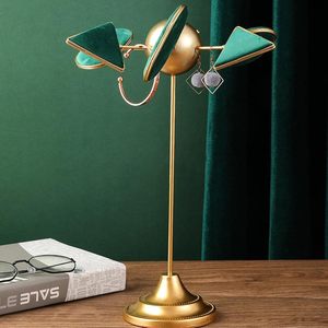 ขาตั้งโชว์เครื่องประดับ ขาตั้งโชว์สร้อยคอ พร้อมแผงปรับได้หกแผง ที่แขวนสร้อยคอโลหะสีทอง สำหรับจัดแสดงสินค้าปลีก - Product Image 6