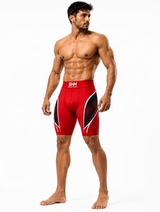 Men Athletic <b>Compression</b> Shorts Custom Logo Breathable Quick Dry Workout Gym Running Sports Tights Wholesale OEM Manufacturer - Product Image 4