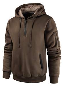 Sudadera con capucha para trabajo y oficina, con media cremallera, de alta calidad, personalizada, cómoda, para hombre y mujer. - Product Image 5