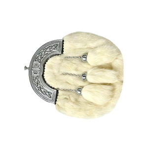 Sporran en crin de cheval pour les pompiers - Sporran maltais - Sporran en cuir irlandais et crins de cheval blancs - Product Image 6