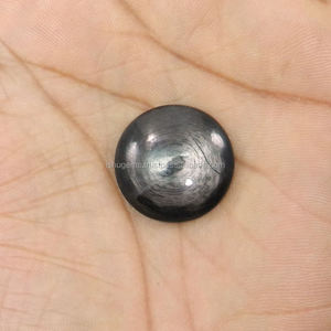 Hyperstène naturel 23 mm, pierre précieuse noire, taille ovale, 32,35 carats, pierre brute par Aamna Gems, évaluation tierce, polie - Product Image 2