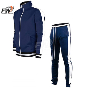 Ensemble de survêtement décontracté en molleton épais 100 % polyester tricoté, coupe ample, avec sweat à capuche et pantalon de jogging pour homme - Product Image 3