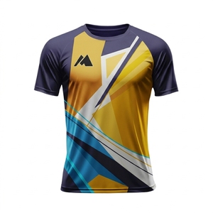เสื้อยืดออกกำลังกายแบบซับลิเมชั่นสำหรับผู้ชาย แห้งเร็ว ระบายอากาศดี แขนสั้น เหมาะสำหรับวิ่ง ฟิตเนส เล่นกีฬา และฝึกซ้อม - Product Image 5