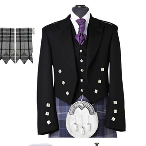 Costume Prince Charlie écossais sur mesure, veste en tartan, tissu en laine, service de vente en gros - Product Image 2
