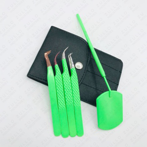 Juego de Pinzas para Pestañas de Acero Inoxidable con Recubrimiento en Polvo Premium, con Espejo Curvo para Pestañas y Logotipo Personalizado para Profesionales - Product Image 5