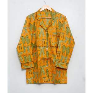 Conjunto de Pijama de Algodón con Estampado Floral, Cómodo y Transpirable, de Dos Piezas, con Cintura Elástica, para Vacaciones y Uso Diario - Product Image 3