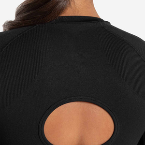 Ensemble de yoga sans couture avec logo personnalisé pour femmes, vêtements de sport taille haute, ensemble 2 pièces, soutien-gorge de sport et legging, vêtements de sport actifs - Product Image 5