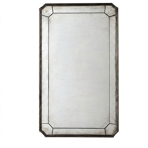 Miroir mural contemporain en forme d'arche avec plateau, finition laiton, design décoratif minimaliste pour montage mural - Product Image 5