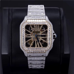 Reloj de Diamantes Moissanite Elegante y de la Mejor Calidad para Mujer, Reloj de Pulsera de Lujo con Correa Cómoda, Disponible para la Venta - Product Image 1