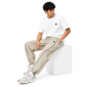 Pantalones de hombre al por mayor con cintura elástica, corte relajado, ribete en contraste, ligeros, estilo casual urbano, pantalones personalizados, proveedor de EE. UU. - Product Image 6