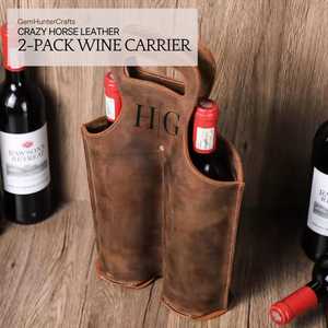Porta Vino de Cuero Genuino Adventure, Bolsa de Transporte de Vino de Cuero Premium para una Sola Botella, para Picnic, Viajes, Regalo LEB-0078 - Product Image 3
