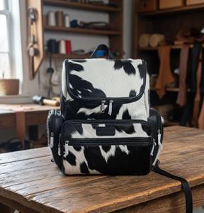 Luxury Hair On Cowhide Leather <b>Backpack</b> Handmade Travel School Bag Fashion Durable <b>Backpack</b> for Women Men Premium LHBP-0069C - Product Image 1