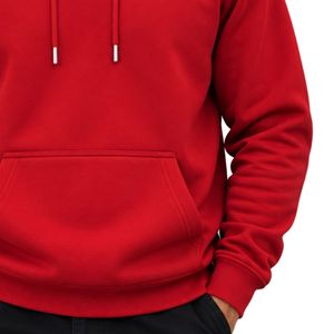 <b>Mens</b> <b>Red</b> Pullover <b>Hoodie</b> Long Sleeve Casual Sweatshirt Custom Logo Streetwear Sportswear Top Shoukat Apparel Manufacturer - Product Image 6