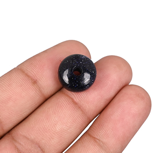 Piedra de Sol Azul Natural con Brillo Intenso, Redonda y Lisa para Manualidades y Joyería - Product Image 5